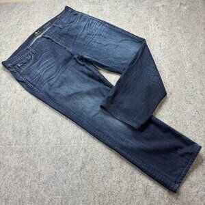 7 For All Mankind Standard Jeans Men 40 x 28 Blue Dark Wash Button-Fly Stretch